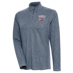 Oklahoma City Thunder Antigua Women's Confront Quarter-Zip Pullover Top - Heather Navy cheap