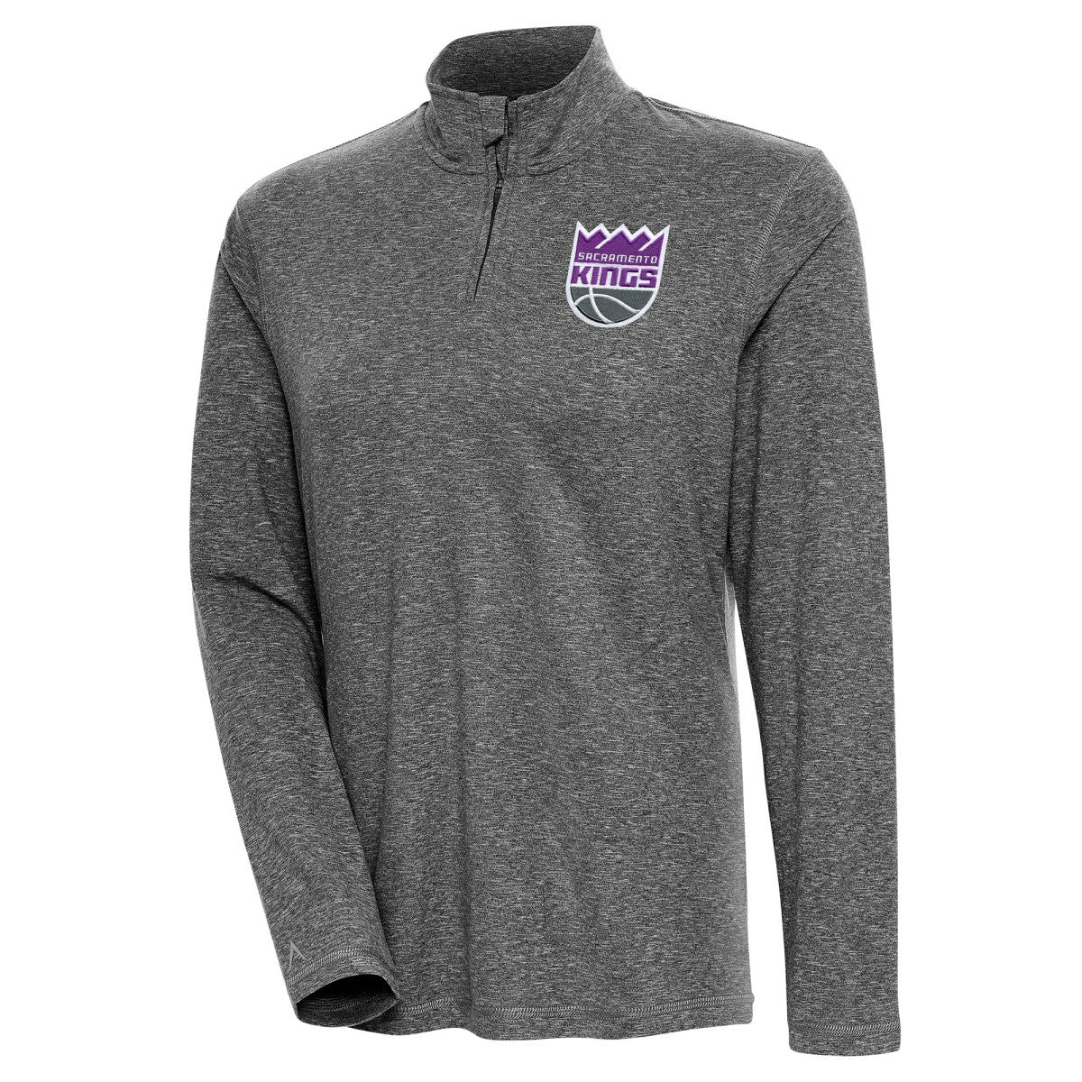 Sacramento Kings Antigua Women's Confront Quarter-Zip Pullover Top - Heather Black shop