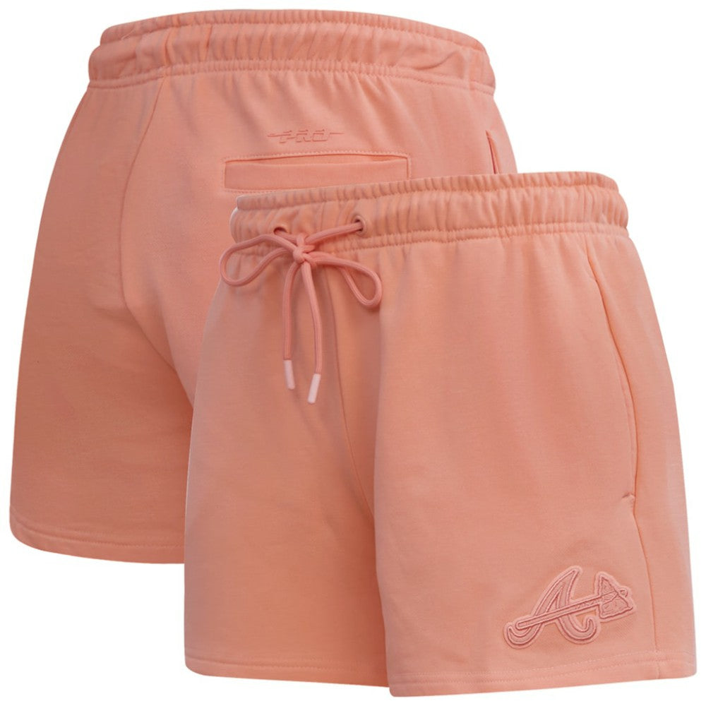 Atlanta Braves Pro Standard Women's Neutral Fleece Shorts - Pink