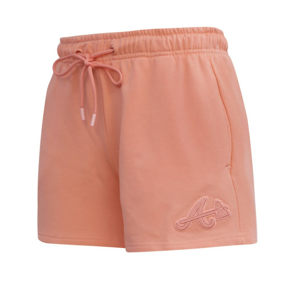 Atlanta Braves Pro Standard Women's Neutral Fleece Shorts - Pink