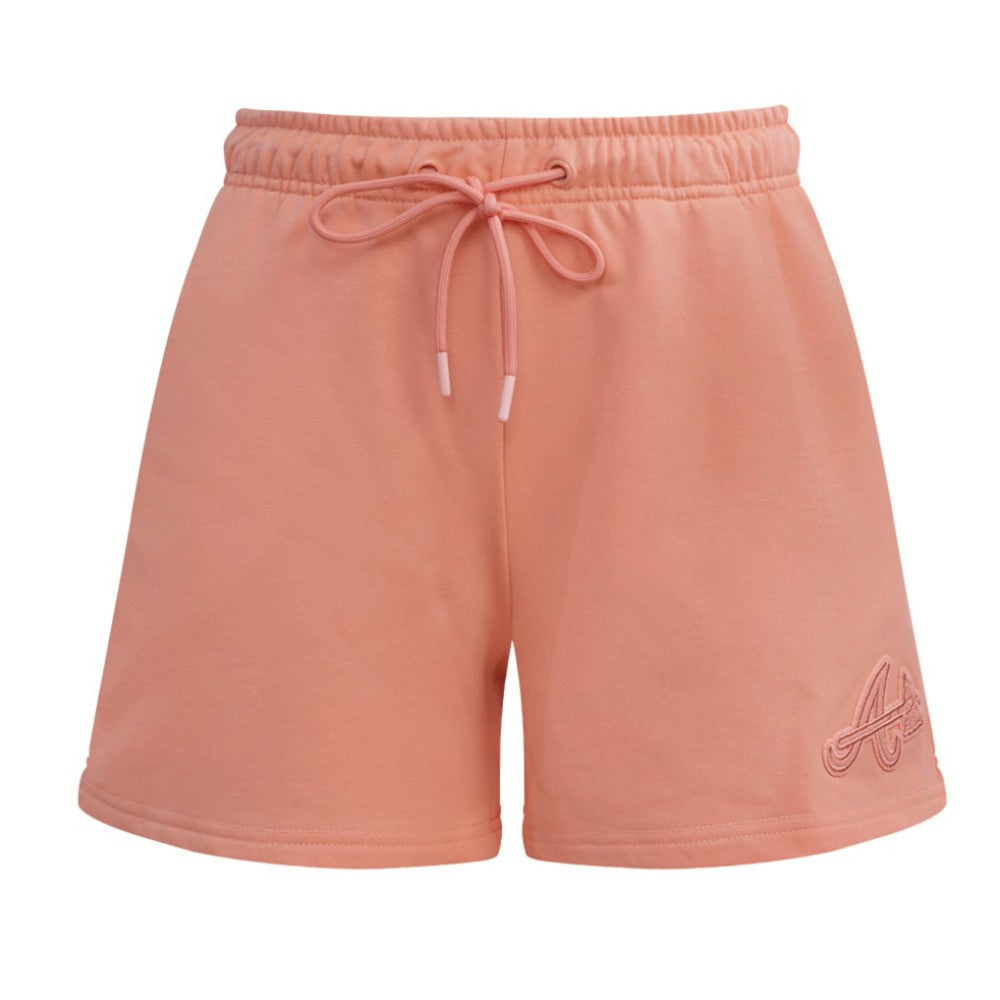 Atlanta Braves Pro Standard Women's Neutral Fleece Shorts - Pink