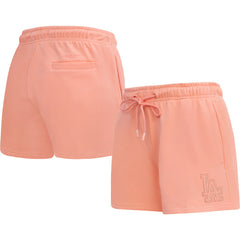 Los Angeles Dodgers Pro Standard Women's Neutral Fleece Shorts - Pink