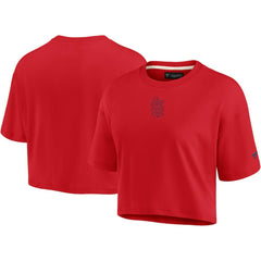 St. Louis Cardinals Women's Elements Super Soft Boxy Cropped T-Shirt - Red