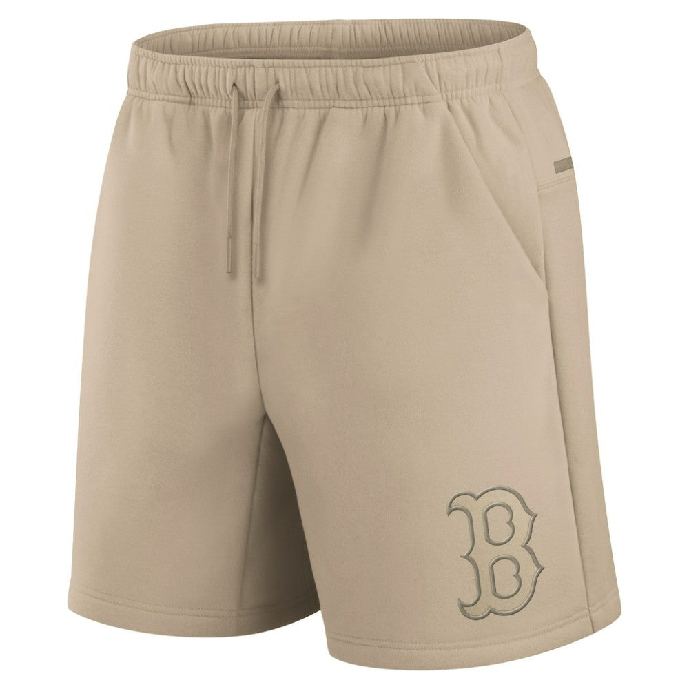 Boston Red Sox Unisex Elements Super Soft Fleece Shorts - Khaki