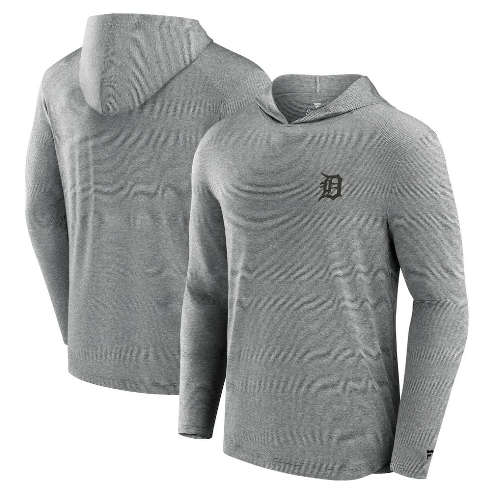 Detroit Tigers Front Office Tech Lightweight Hoodie T-Shirt - Black