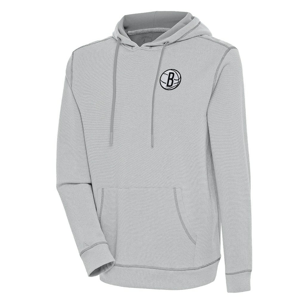 Brooklyn Nets Antigua Axe Bunker Tri-Blend Pullover Hoodie - Gray sale