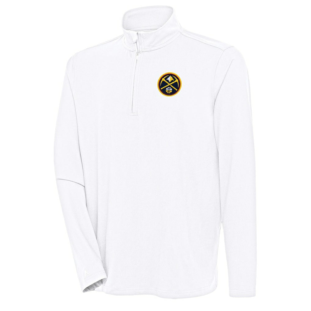 Denver Nuggets Antigua Hunk Quarter-Zip Pullover Top sale - White outlet