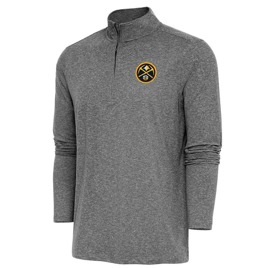 Denver Nuggets Antigua Hunk Quarter-Zip Pullover Top sale - Heather Black sale
