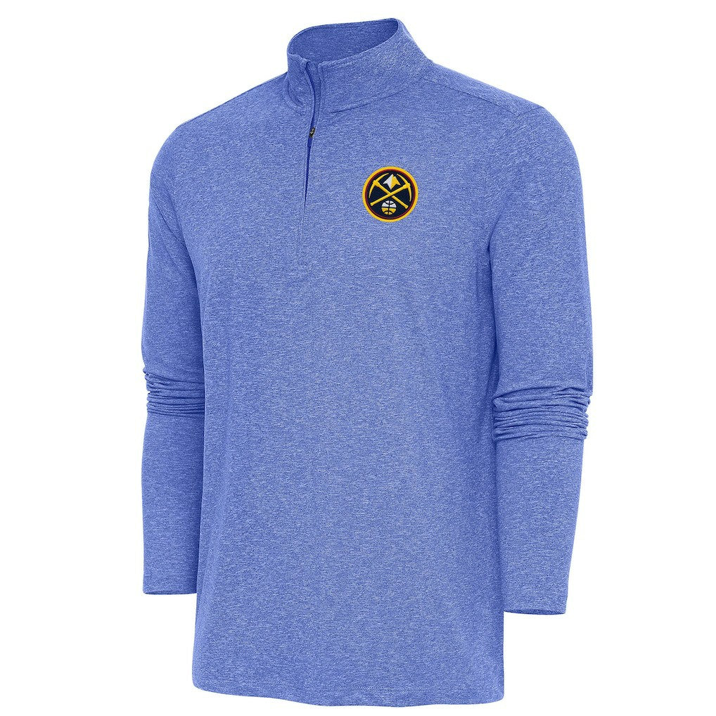 Denver Nuggets Antigua Hunk Quarter-Zip Pullover Top sale - Heather Royal outlet