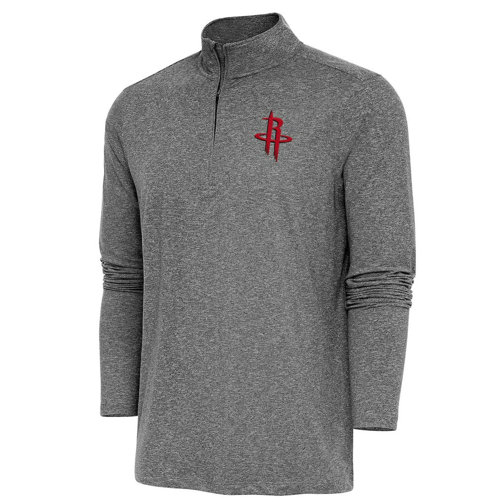 Houston Rockets Antigua Hunk Quarter-Zip Pullover Top sale - Heather Black outlet