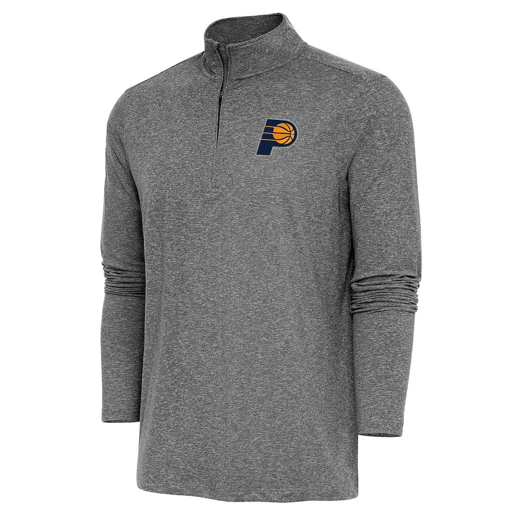 Indiana Pacers Antigua Hunk Quarter-Zip Pullover Top - Heather Black for sale