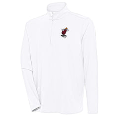 Miami Heat Antigua Hunk Quarter-Zip Pullover Top - White cheap