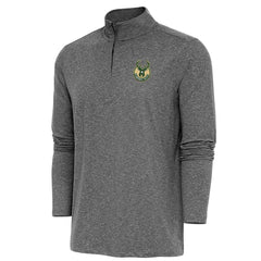 Milwaukee Bucks Antigua Hunk Quarter-Zip Pullover Top - Heather Black online