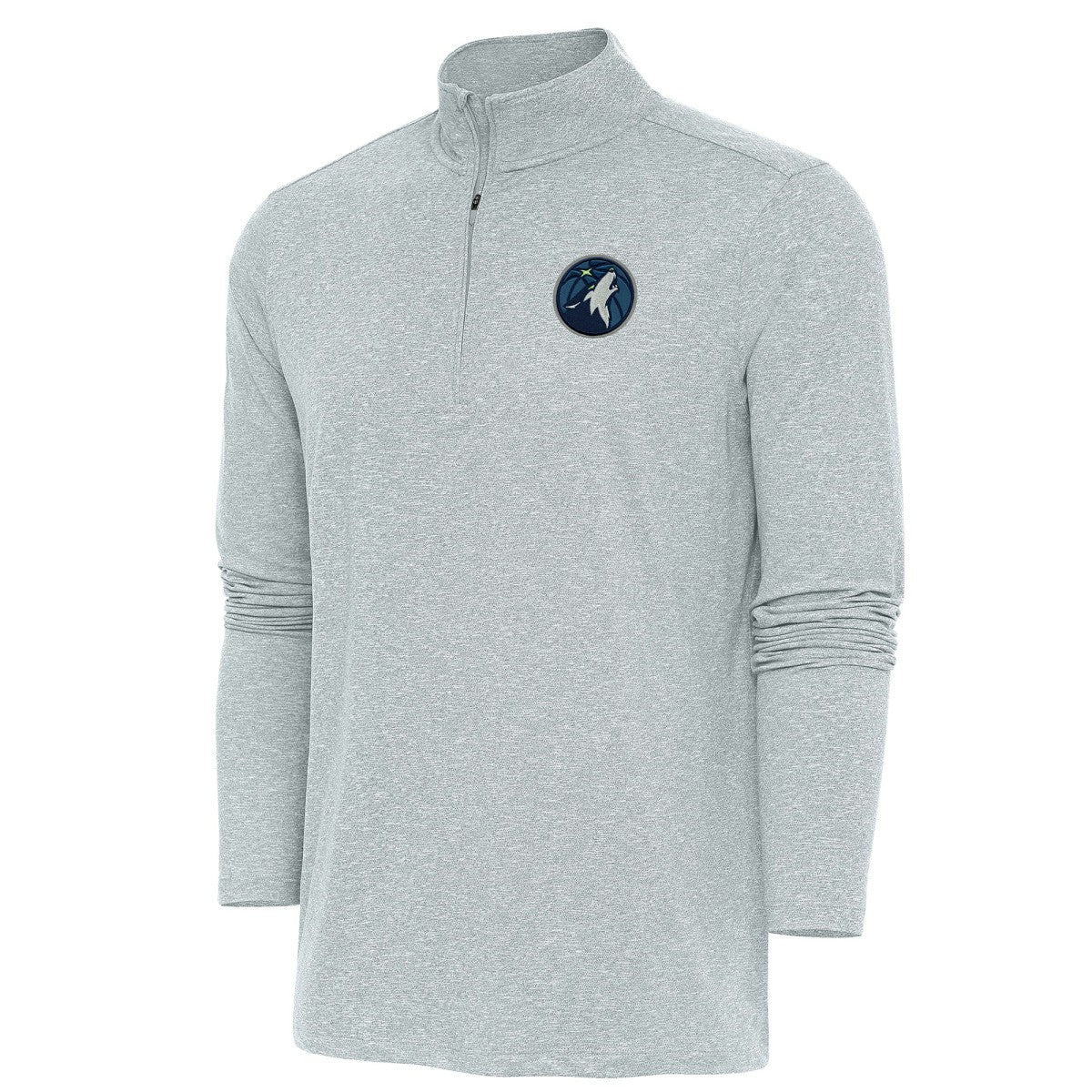 Minnesota Timberwolves Antigua Hunk Quarter-Zip Pullover Top - Heather Gray sale
