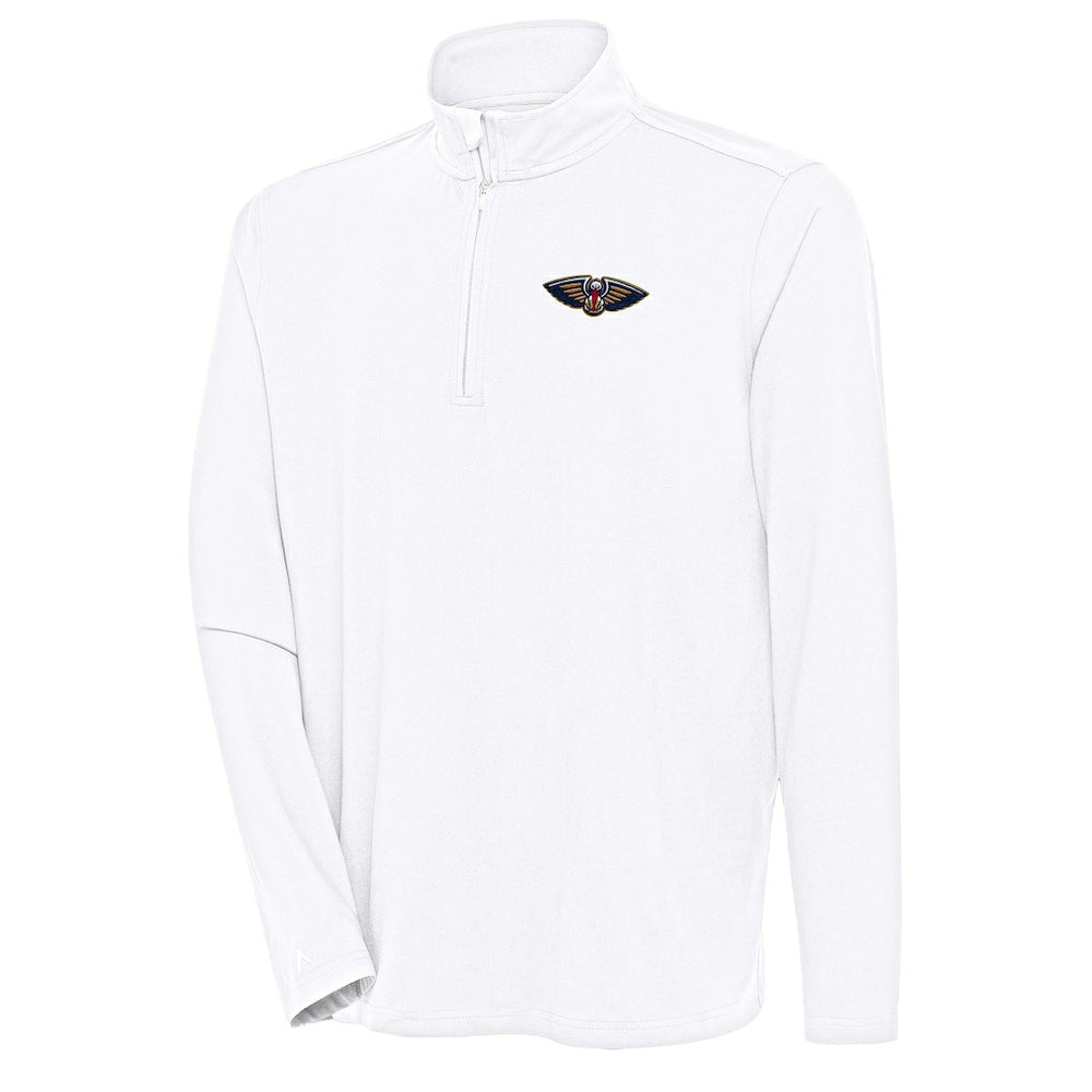 New Orleans Pelicans Antigua Hunk Quarter-Zip Pullover Top - White cheap