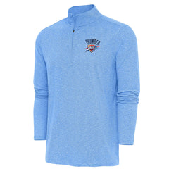 Oklahoma City Thunder Antigua Hunk Quarter-Zip Pullover Top - Heather Powder Blue shop