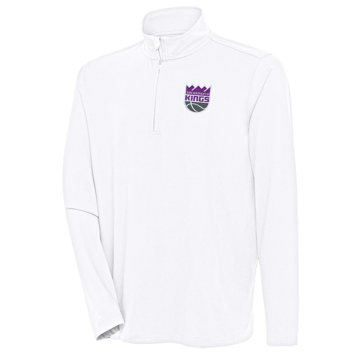 Sacramento Kings Antigua Hunk Quarter-Zip Pullover Top - White cheap
