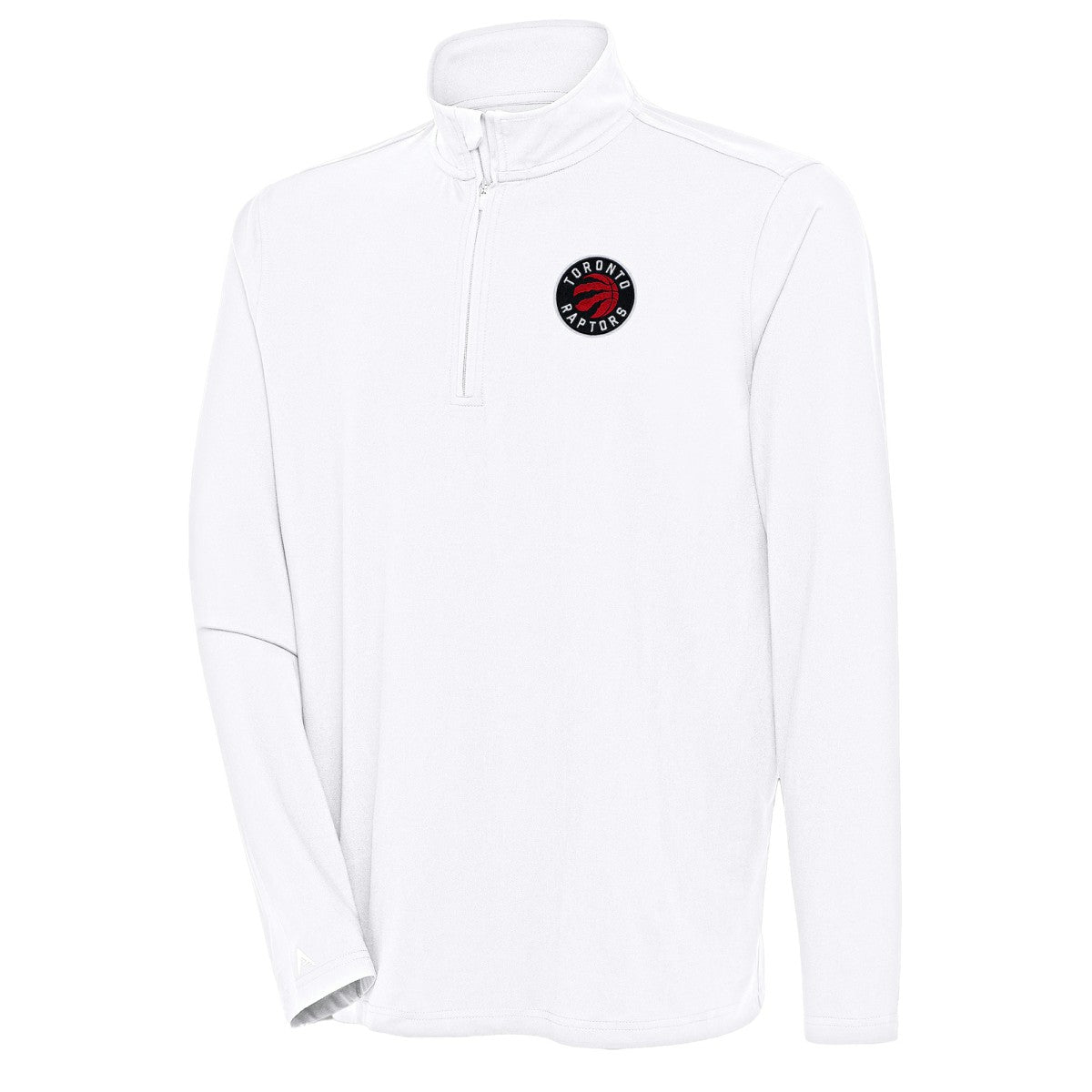 Toronto Raptors Antigua Hunk Quarter-Zip Pullover Top - White cheap