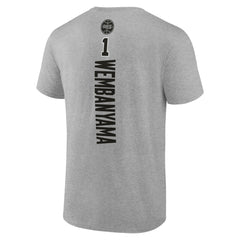 Victor Wembanyama San Antonio Spurs Playmaker Name & Number T-Shirt - Heather Gray online