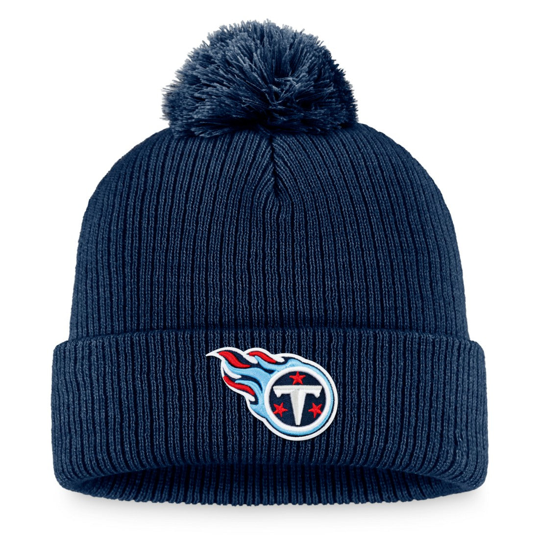 Tennessee Titans Women's Cuffed Knit Hat with Pom - Navy on sale
