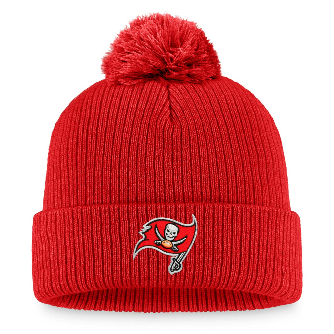 Tampa Bay Buccaneers Women's Logo Cuffed Knit Hat with Pom - Cardinal discount