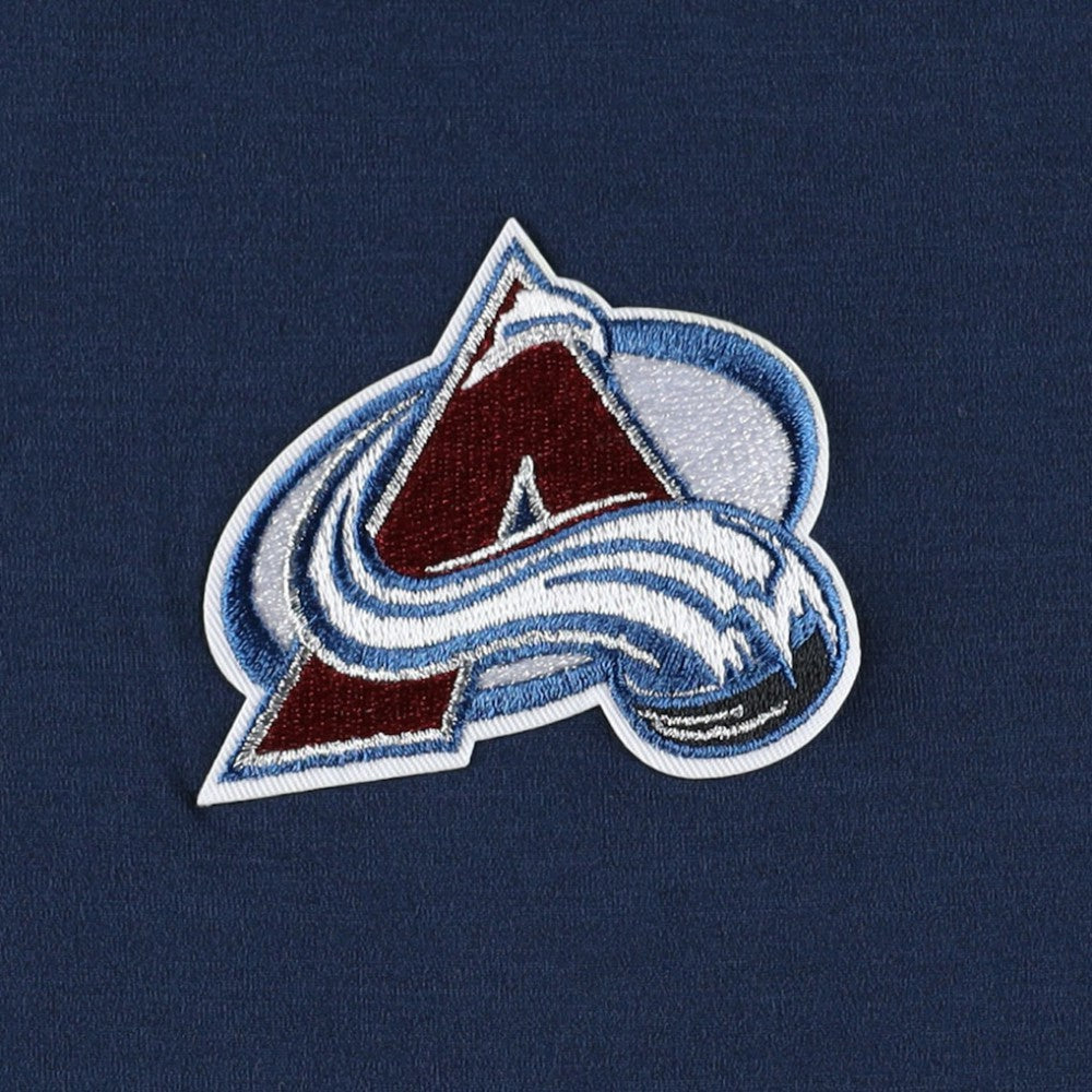Colorado Avalanche Antigua Spikes Raglan Quarter-Zip Hoodie Heather Navy