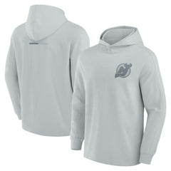 New Jersey Devils Fanatics Elements Lightweight Tri-Blend Fleece Hoodie Gray