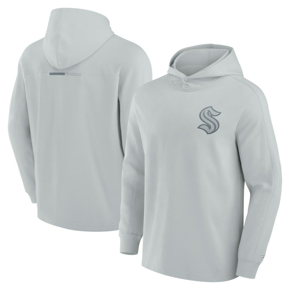 Seattle Kraken Fanatics Elements Lightweight Tri-Blend Fleece Hoodie Gray