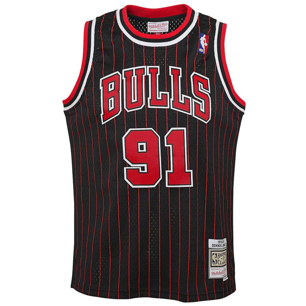 Dennis Rodman Chicago Bulls Youth 1995/96 Hardwood Classics Swingman Jersey sale - Black | Mitchell & Ness sale