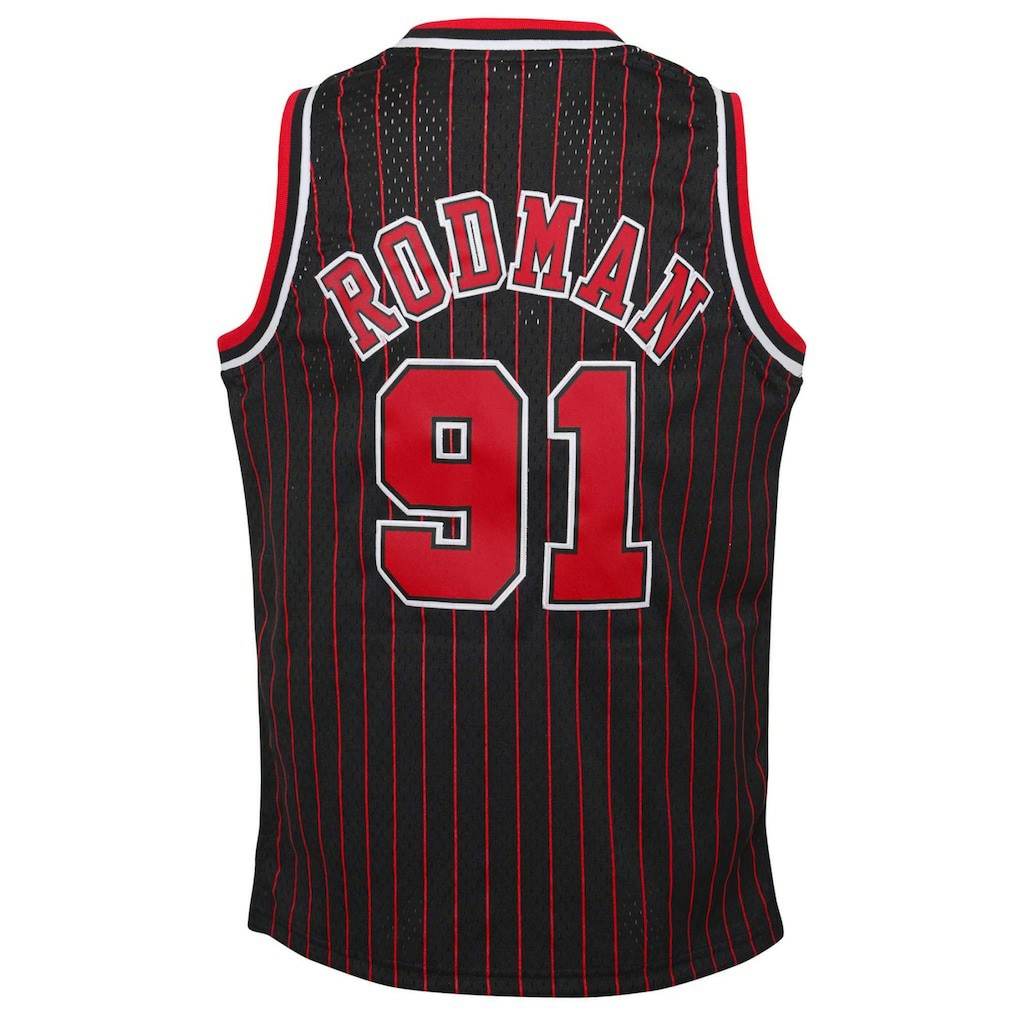 Dennis Rodman Chicago Bulls Youth 1995/96 Hardwood Classics Swingman Jersey sale - Black | Mitchell & Ness sale