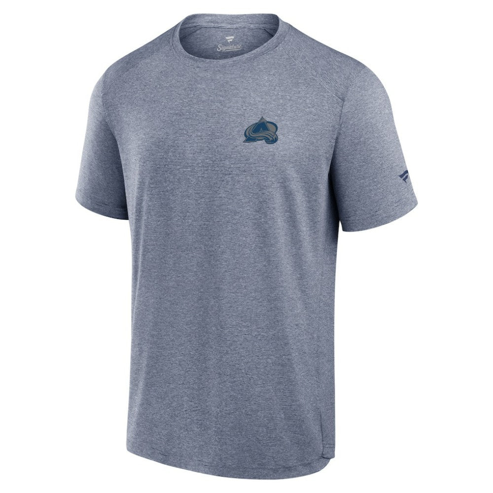 Colorado Avalanche Fanatics Front Office Tech T-Shirt Navy