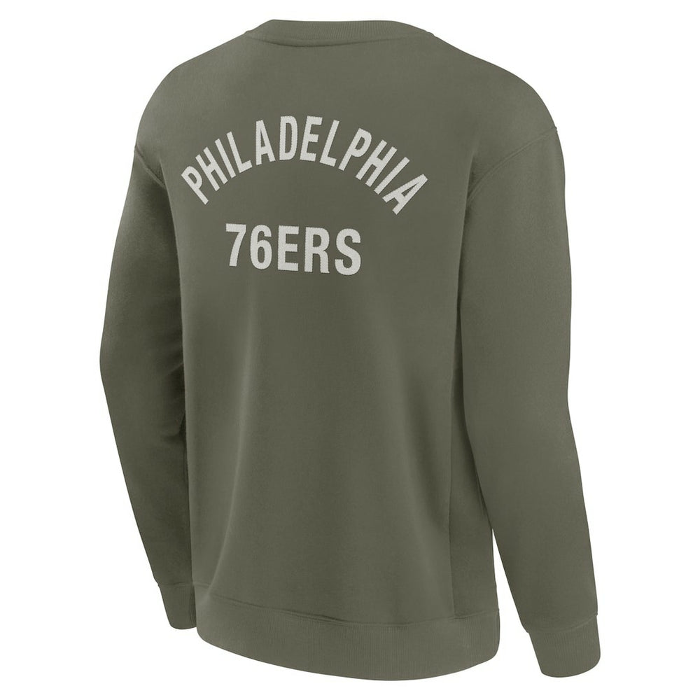 Philadelphia 76ers Unisex Elements Super Soft Fleece Pullover Sweatshirt - Olive | Fanatics on sale