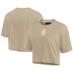 Portland Trail Blazers Women's Elements Super Soft Boxy Cropped T-Shirt - Khaki | Fanatics cheap