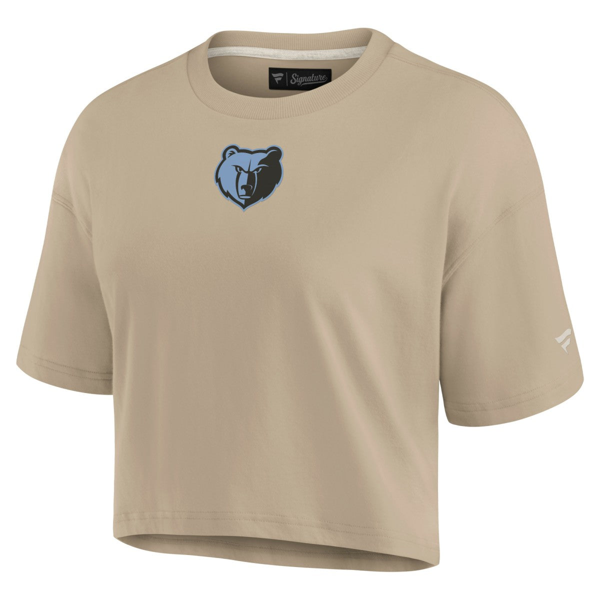 Memphis Grizzlies Women's Elements Super Soft Boxy Cropped T-Shirt - Khaki | Fanatics for sale