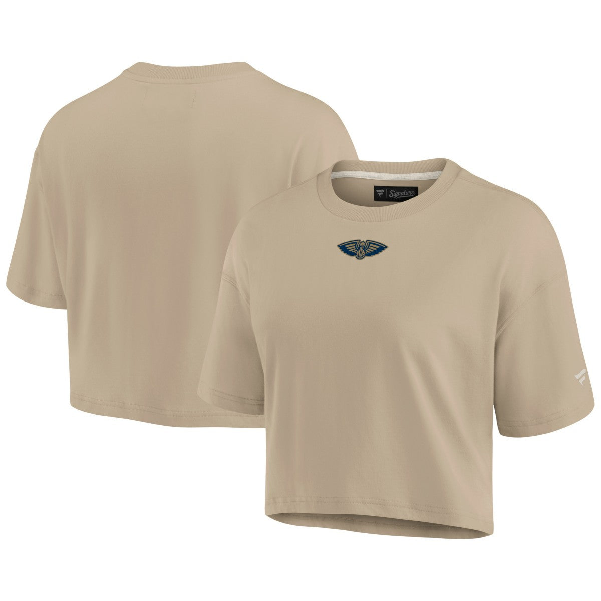 New Orleans Pelicans Women's Elements Super Soft Boxy Cropped T-Shirt - Khaki | Fanatics sale