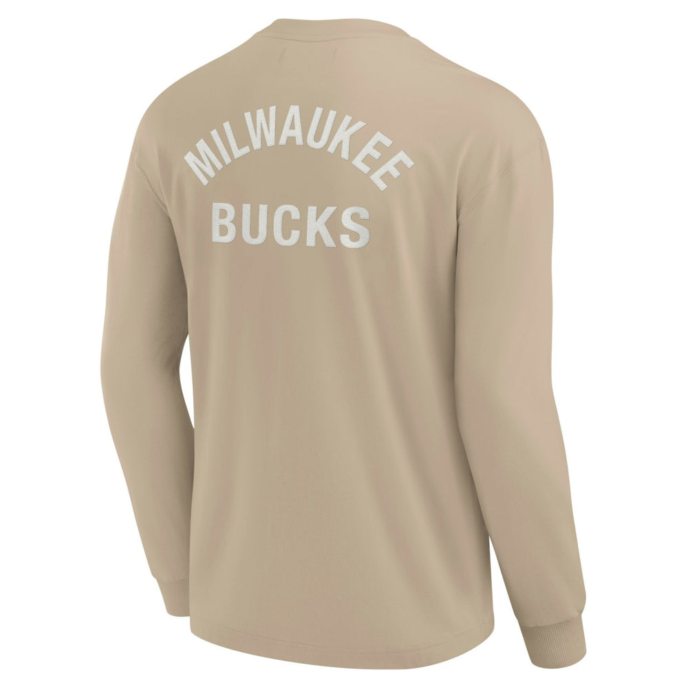 Milwaukee Bucks Unisex Elements Super Soft Long Sleeve T-Shirt - Khaki | Fanatics online