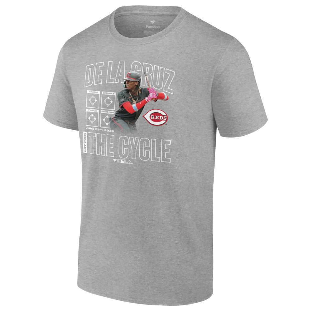 Elly De La Cruz Cincinnati Reds Cycle T-Shirt - Heather Gray
