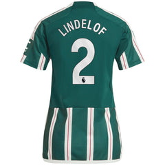 Victor Lindelof Manchester United Women's 2023/24 Away Replica Player Jersey - Green | Adidas on sale