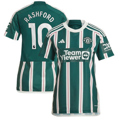 Marcus Rashford Manchester United Women's 2023/24 Away Replica Player Jersey - Green | Adidas on sale