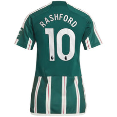 Marcus Rashford Manchester United Women's 2023/24 Away Replica Player Jersey - Green | Adidas on sale