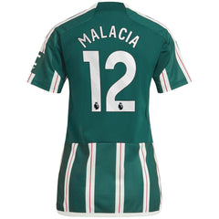 Tyrell Malacia Manchester United Women's 2023/24 Away Replica Player Jersey - Green | Adidas discount