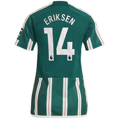 Christian Eriksen Manchester United Women's 2023/24 Away Replica Player Jersey - Green | Adidas discount
