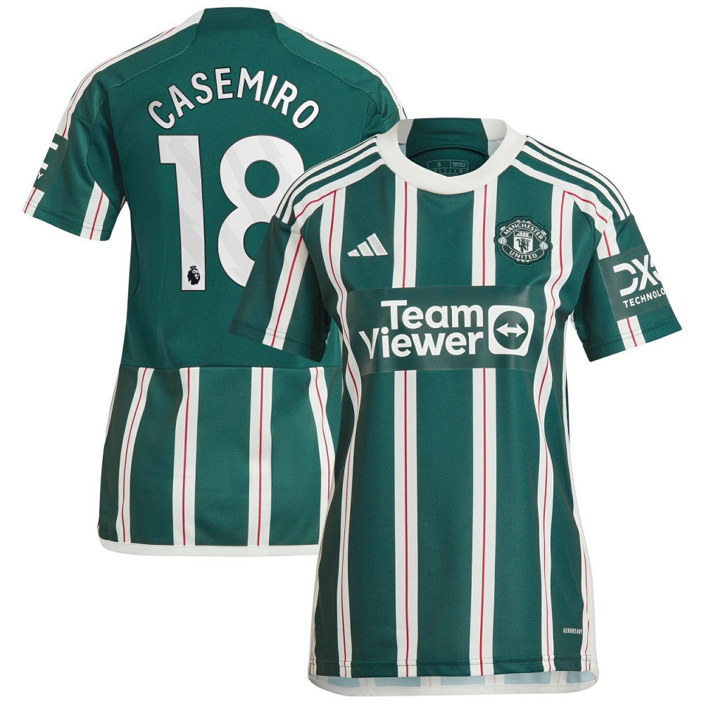 Casemiro Manchester United Women's 2023/24 Away Replica Player Jersey - Green | Adidas for sale