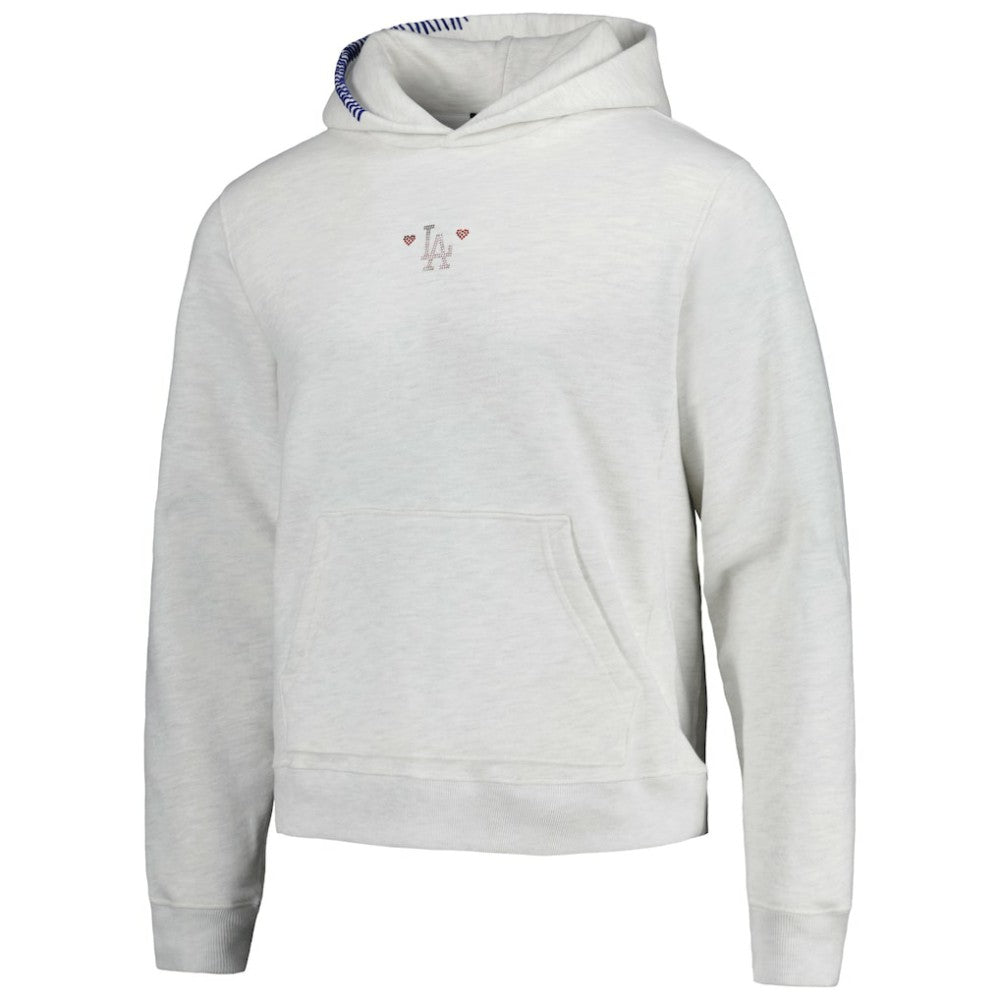 Los Angeles Dodgers Unisex Fleece Pullover Hoodie - Heather Gray