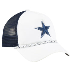 Dallas Cowboys New Era Court Sport Foam Front A-Frame 9FORTY Adjustable Trucker Hat - White/Navy for sale