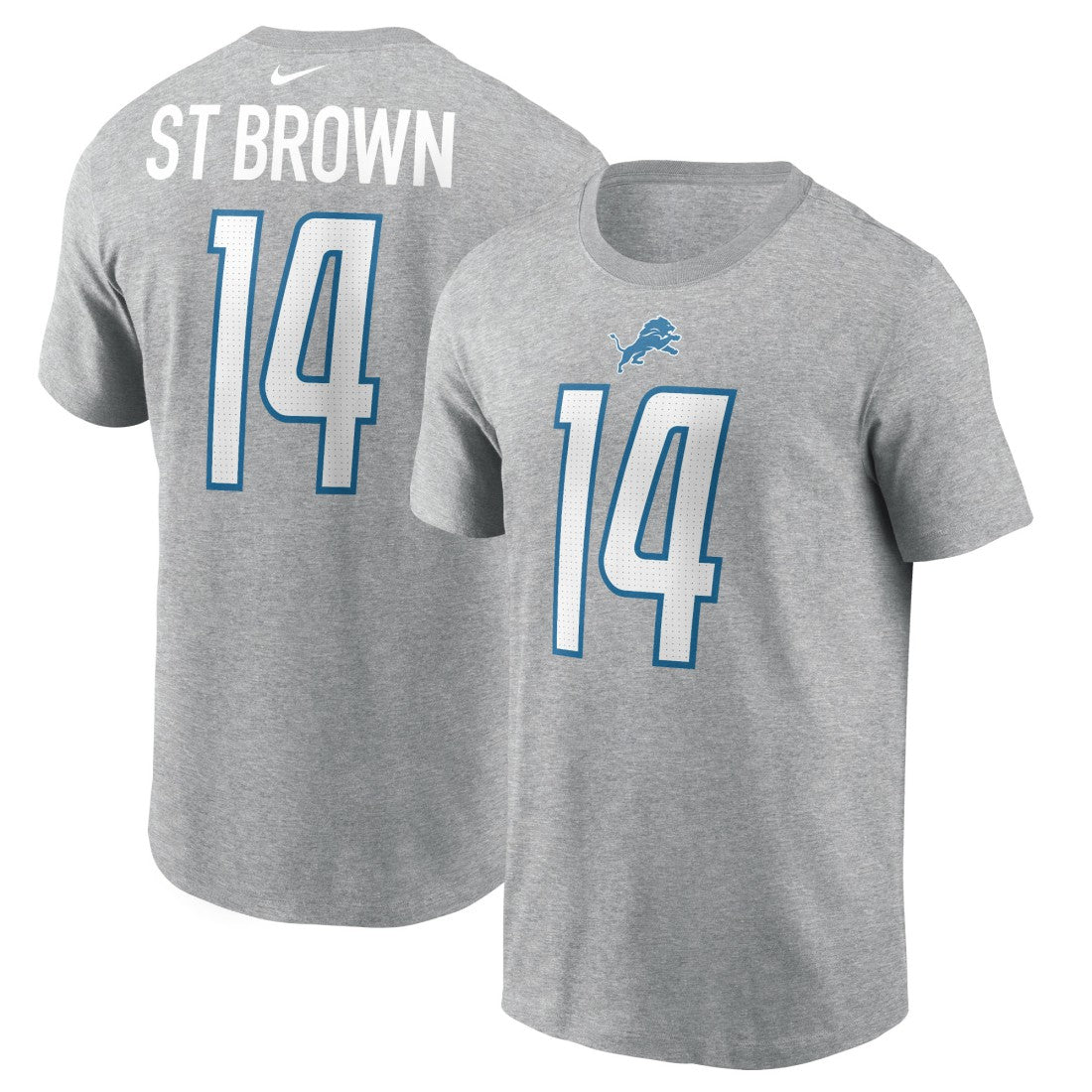 Amon-Ra St. Brown Detroit Lions Player Name & Number T-Shirt - Gray | Nike discount