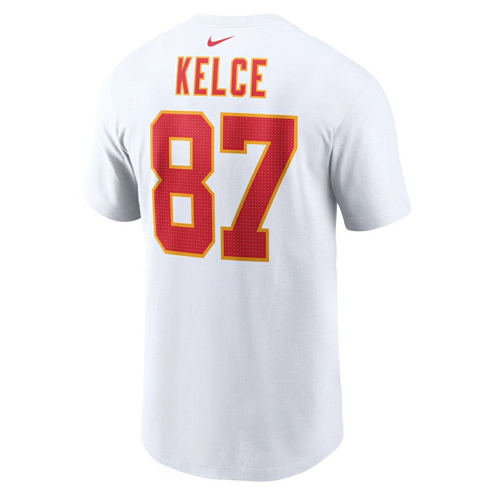 Travis Kelce Kansas City Chiefs Player Name & Number T-Shirt - White | Nike discount