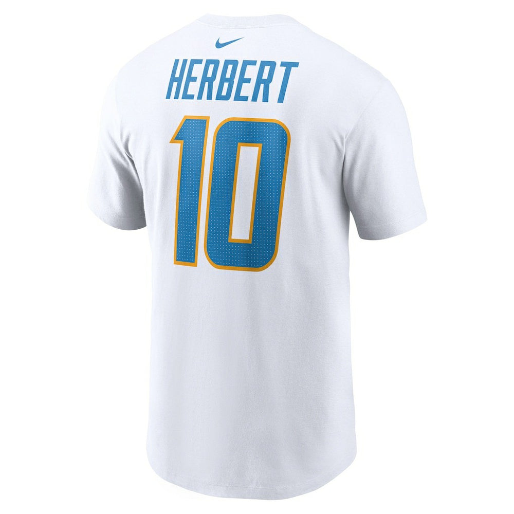 Justin Herbert Los Angeles Chargers Player Name & Number T-Shirt - White | Nike discount