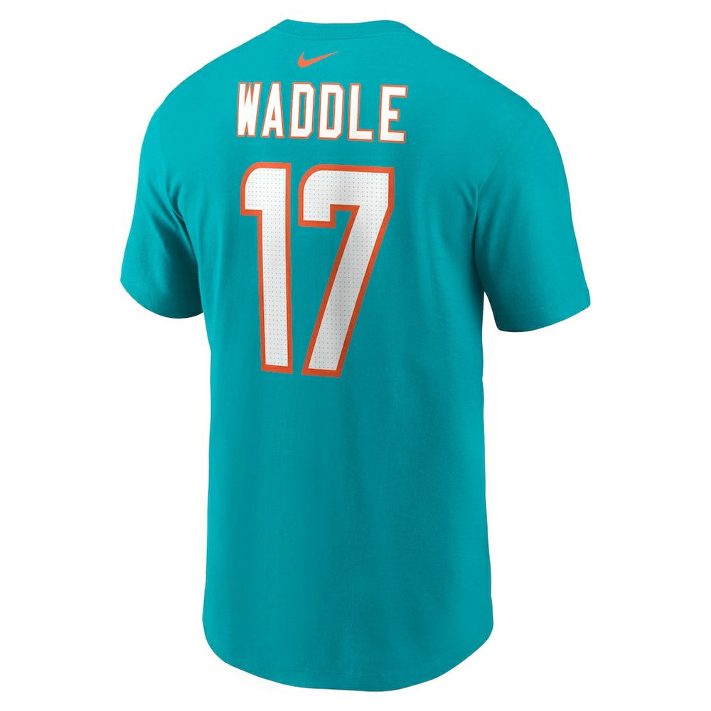 Jaylen Waddle Miami Dolphins Player Name & Number T-Shirt - Aqua | Nike on sale