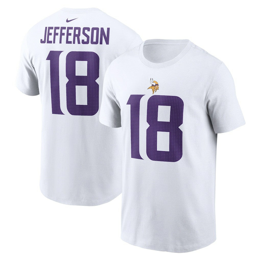Justin Jefferson Minnesota Vikings Player Name & Number T-Shirt - White | Nike outlet